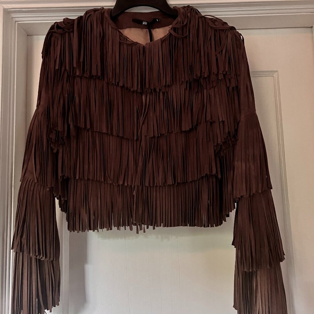 Jarbo Fringed Suede Jacket sz S